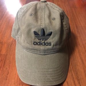 Womens Adidas Dad Hat- Olive Green